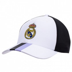 Gorra Real Madrid talla adullto ajustable negra visera blanca