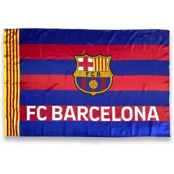 Bandera grande Fútbol Club Barcelona franjas horizontales 150x100cm producto oficial