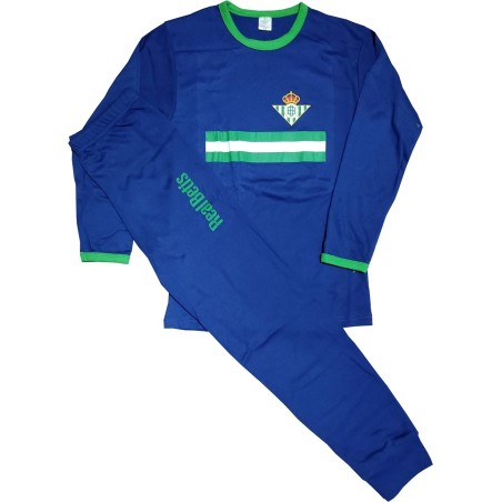 Pijama Real Betis invierno manga larga azul disponible tallas L - XL interlook