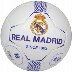 Balón Real Madrid talla 5 grande producto oficial blanco azul franja