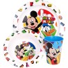Set vajilla Mickey Mouse infantil reutilizable apta para microondas compuesta por vaso, plato y cuenco