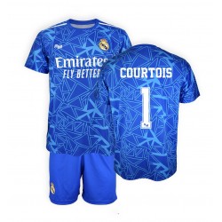 Equipación portero Courtois Real Madrid niño camiseta pantalón tallas 6 a 14