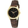 Reloj Casio Mujer LTP-V005GL-1B caja dorada esfera negra corre piel marrón