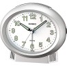 Despertador Casio analógico TQ-266-8EF color plata esfera blanca