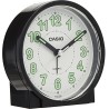 Despertador Casio analógico TQ-228-1D color negro esfera blanca