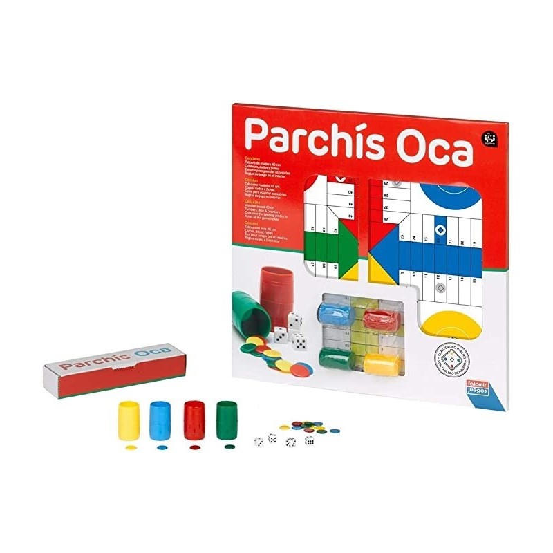 Juego de mesa Tablero Oca y parchis con fichas 40x40cm incluye fichas cubilete y dados - Entrega urgente Juego de mesa Tablero Oca y parchis con fichas 40x40cm incluye fichas cubilete y dados - Entrega urgente