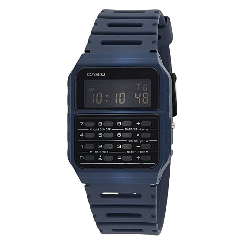 Reloj Casio calculadora CA-53WF-2B correa caucho azul
