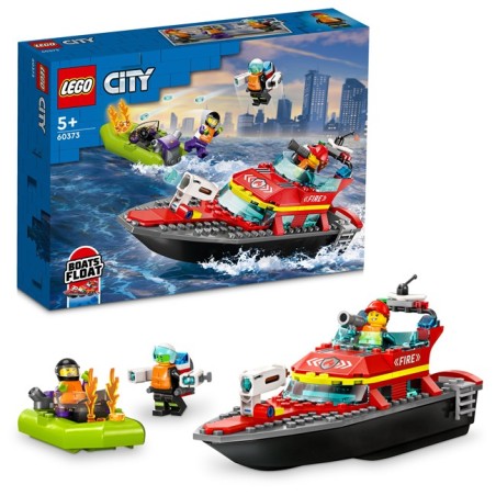 LEGO City Fire 60373 Lancha de Rescate de Bomberos edad apartir de 5 años - Tienda juguetes Lego