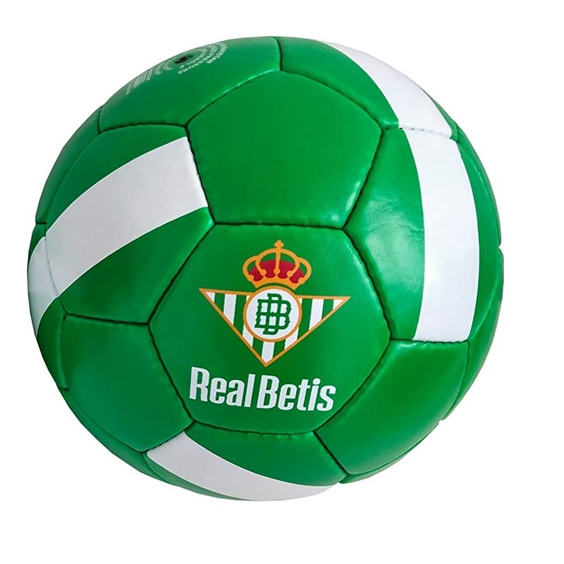Real Betis Balón talla 5 tamaño grande similar al reglamentario verde y blanco