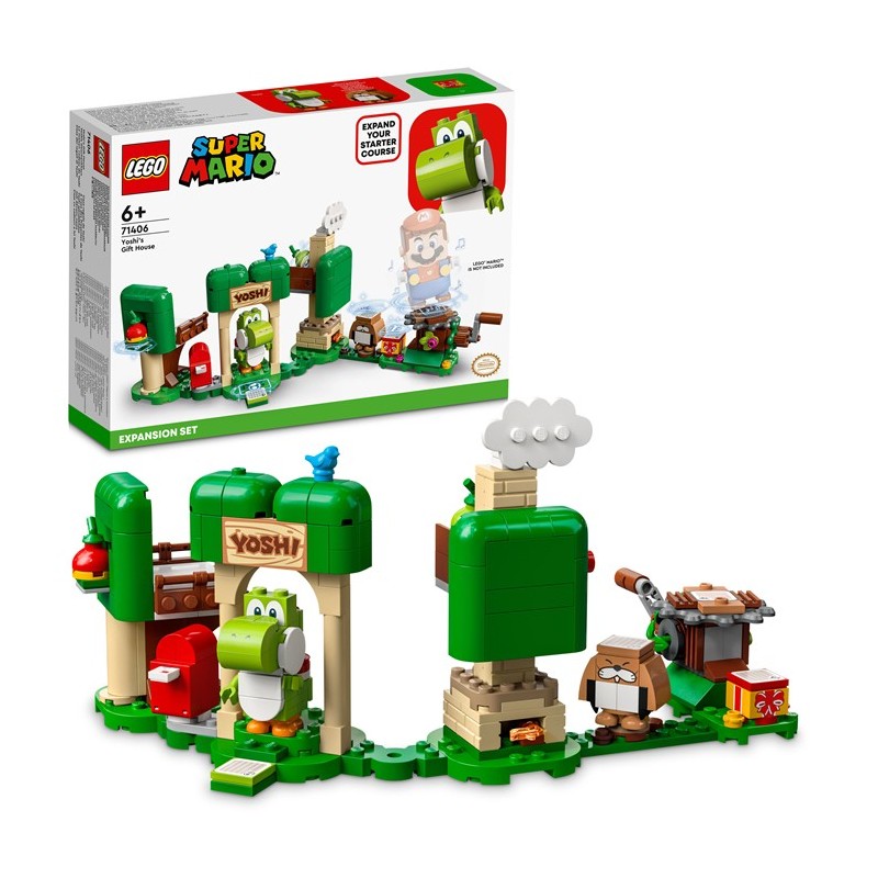 LEGO Super Mario 71406 Set de Expansión: Casa-regalo de Yoshi edad apartir de 6 años, contiene 246 piezas - juguetería LEGO.