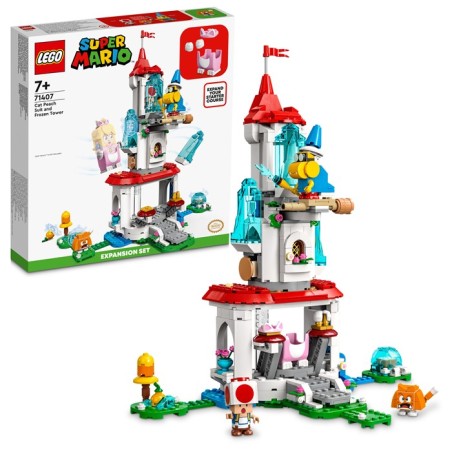 LEGO Super Mario 71407 Set de Expansión: Torre de Hielo y Traje de Peach Felina edad apartir de 7 años, contiene 494 piezas - ju