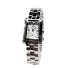 Reloj Time Force señora caja rectangular correa acero plateada esfera blanca,  Tamaño caja 28x22mm aprox