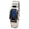 Reloj Time Force señora correa acero plateada caja rectangular esfera azul.  Tamaño caja 30x20mm