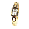 Reloj señora Time Force correa metálica dorada, caja rectangular esfera blanca TF2261L02M