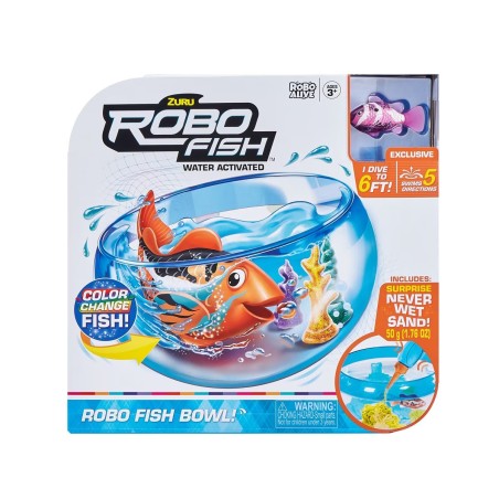 Acuario Robo Fish con un pez incluido cambia de color edad +3 años