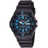 Reloj Casio Caballero analógico MRW-200H-2BV correa cuacho negro número azules