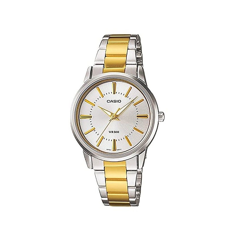 Reloj Casio señora LTP-1303SG-7A analógico correa metálica bicolor