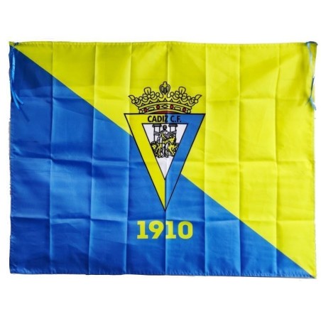 Cádiz Club de Fútbol Bandera franja diagonal grande tamaño 120x80 centímetros