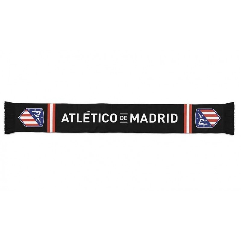 Bufanda Atlético de Madrid Black 130x20 centímetros alta definición producto oficial