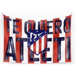 Bandera Atlético de Madrid TE QUIERO ATLÉTI grande 120x90 centímetros producto oficial