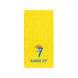 Toalla playa Cádiz Club de Fútbol 180x90 cm producto oficial amarilla con escudo