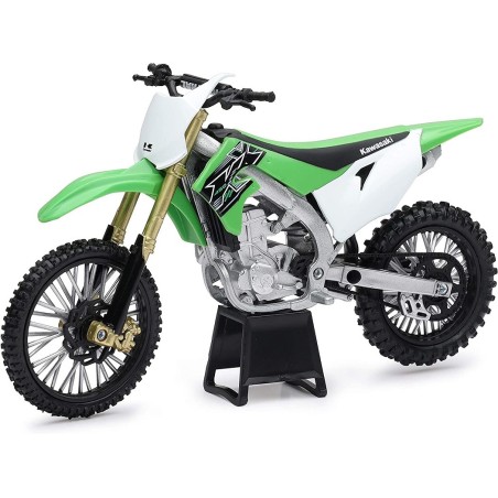 Moto Kawasaki KX450F escala 1:12 NewRay juguete piezas de metal con plástico