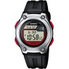 Reloj Casio digital W-211-1B correa caucho negra botones rojos