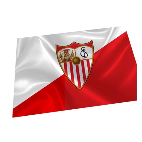 Sevilla Fútbol Club Bandera bicolor 150x100 cm adaptada a palo producto oficial