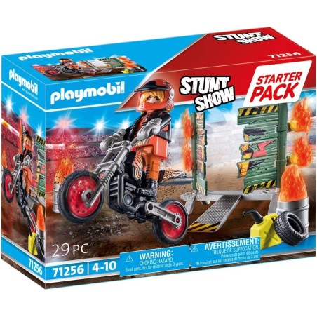 Playmobil 71256 Starter Pack Stuntshow Moto con pared edad apartir de 3 años. - Tienda de juguetes online.