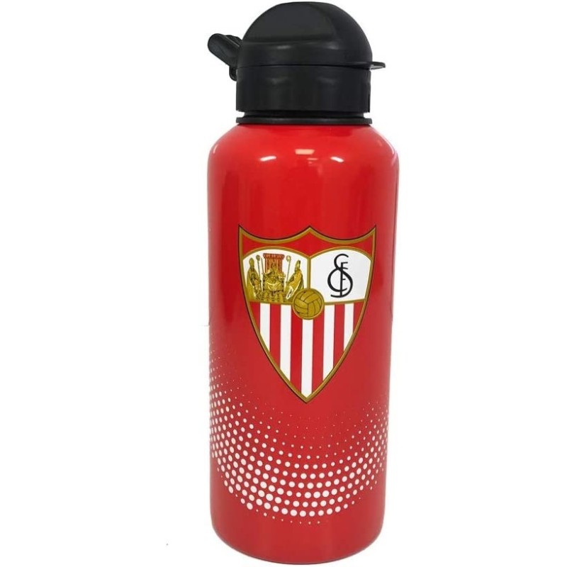 Botella Sevilla Fútbol Club aluminio 400 ml producto oficial antigoteo Botella Sevilla Fútbol Club aluminio 400 ml producto oficial antigoteo