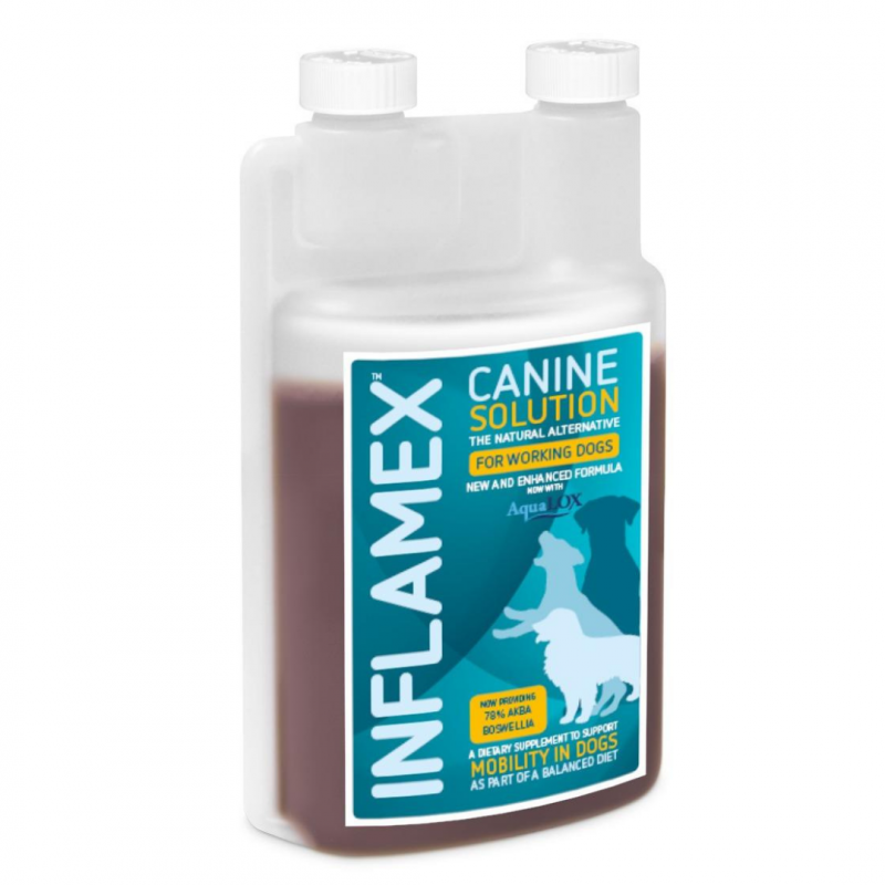 Canine Inflamex with Aqualox Equine America 500 ml Suplemento para favorecer la movilidad y salud articular de los perros Canine Inflamex with Aqualox Equine America 500 ml Suplemento para favorecer la movilidad y salud articular de los perros