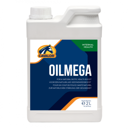 OilMega Cavalor 2L Suplemento líquido rico en ácidos grasos Omega-3, vitamina E y NAB