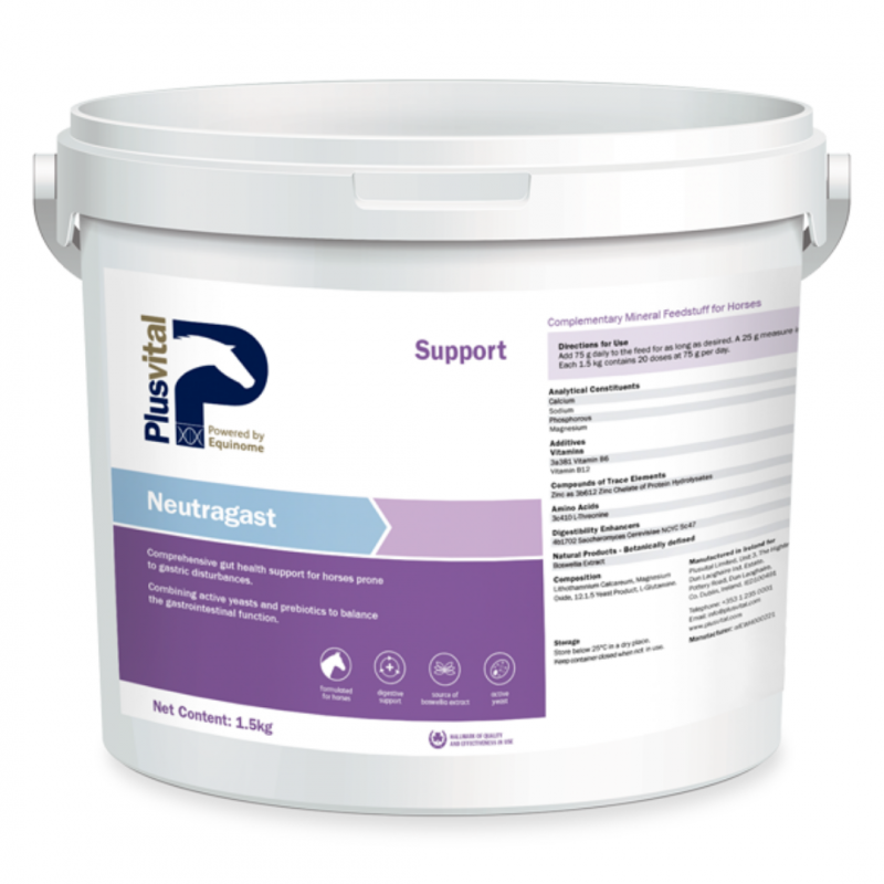 Neutragast Plusvital 1.5 Kg Suplemento en polvo soporte integral a caballos propensos a padecer trastornos gástricos