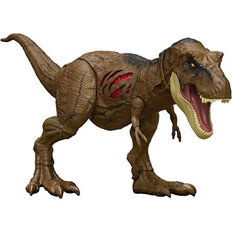 Jurassic World Figura articulada Destrucción Tyrannosaurus Rex, mandíbulas móviles, arañazos en los 2 flancos +4 años HGC19