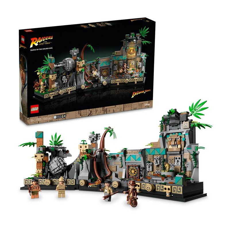 LEGO Indiana Jones Templo del Ídolo Dorado 77015 - Edad a partir de 18+ años, contiene 1545 piezas. LEGO Indiana Jones Templo del Ídolo Dorado 77015 - Edad a partir de 18+ años, contiene 1545 piezas.