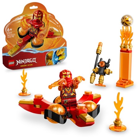 LEGO NINJAGO Kai Dragon Power: Tornado Spinjitzu 71777 - Edad a partir de 6+ años, contiene 72 piezas.