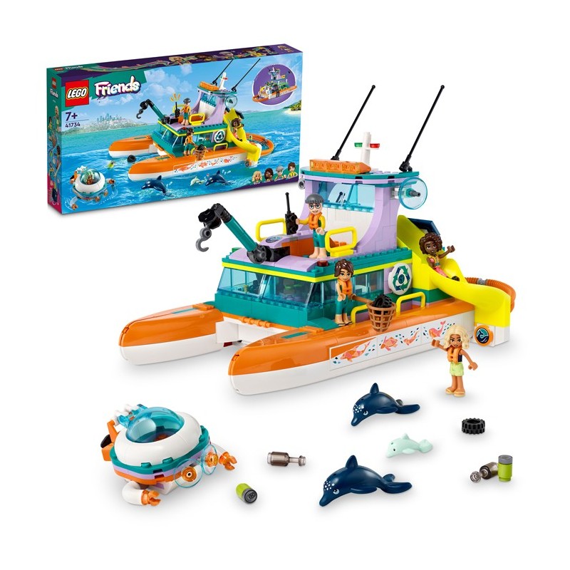 LEGO Friends Barco de Rescate Marítimo 41734 - Edad a partir de 7+ años, contiene 717 piezas. LEGO Friends Barco de Rescate Marítimo 41734 - Edad a partir de 7+ años, contiene 717 piezas.