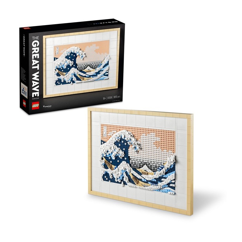 LEGO Art Hokusai: La Gran Ola 31208 - Edad a partir de 18+ años, contiene 1810 piezas.