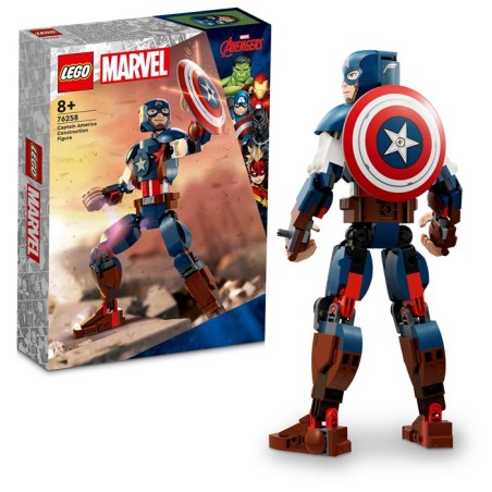 LEGO Super Heroes Marvel Figura para Construir: Capitán América 76258 - Edad a partir de 8+ años, contiene 310 piezas.