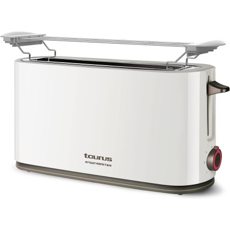 Taurus MyToast Perfect Bun - Tostadora de pan de ranura larga y extra ancha, 1000W, 7 niveles tostado