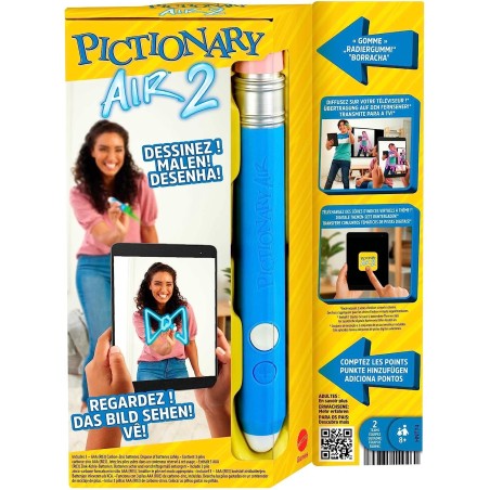 Pictionary Mattel Games Pictionary Air, ve lo que dibujas en pantalla, juego de mesa familiar +7 años Mattel HNT74