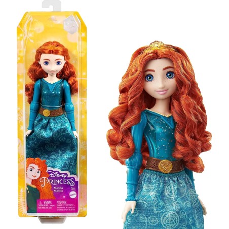 DISNEY PRINCESS Merida Muñeca Princesa película Brave, Juguete +3 años Mattel HLW13