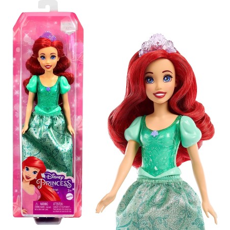 Disney Princess Ariel Muñeca princesa película La Sirenita, juguete +3 años Mattel HLW10