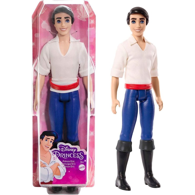 Disney Princess - Muñeco Príncipe Eric, inspirado en la película La Sirenita, figura de juguete, HLV97 Mattel Disney Princess - Muñeco Príncipe Eric, inspirado en la película La Sirenita, figura de juguete, HLV97 Mattel