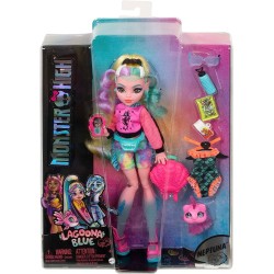 Monster High Lagoona Blue Muñeca articulada con Mascota y Accesorios de Moda  HHK55 Mattel