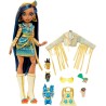 Monster High Cleo de Nile Muñeca articulada con mascota y accesorios de moda, juguete +4 años Mattel HHK54