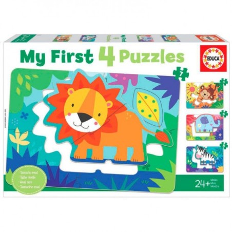 Puzzle Progresivo 5-6-7-8 Piezas Animales de La Selva My First Puzzle edad +2 años