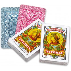 Baraja Española naipe Heraclio Fournier 40 cartas color aleatorio con estuche de cartón