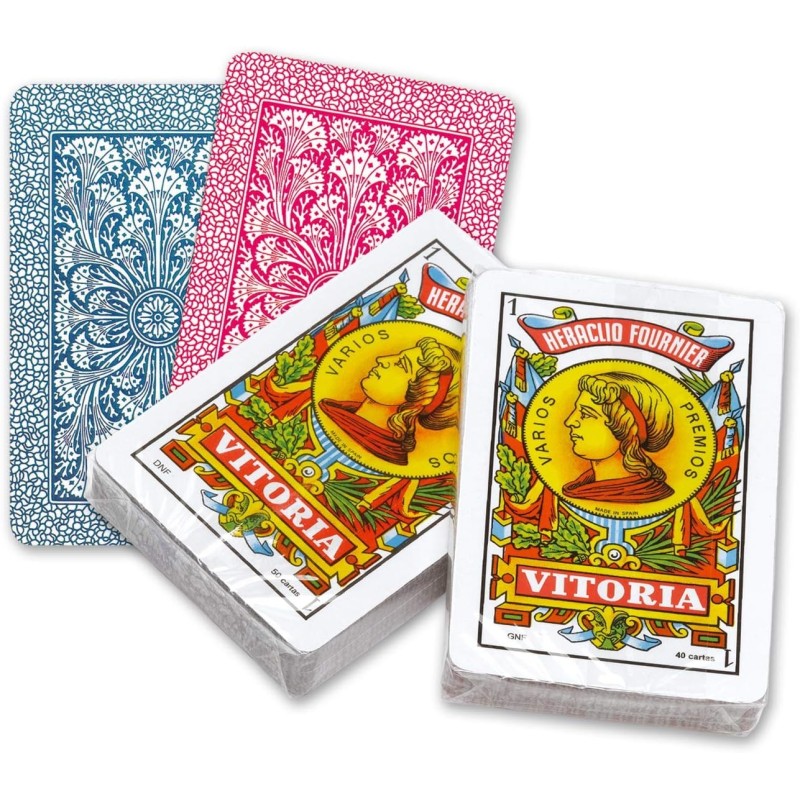 Baraja Española naipe Heraclio Fournier 40 cartas color aleatorio con estuche de cartón Baraja Española naipe Heraclio Fournier 40 cartas color aleatorio con estuche de cartón
