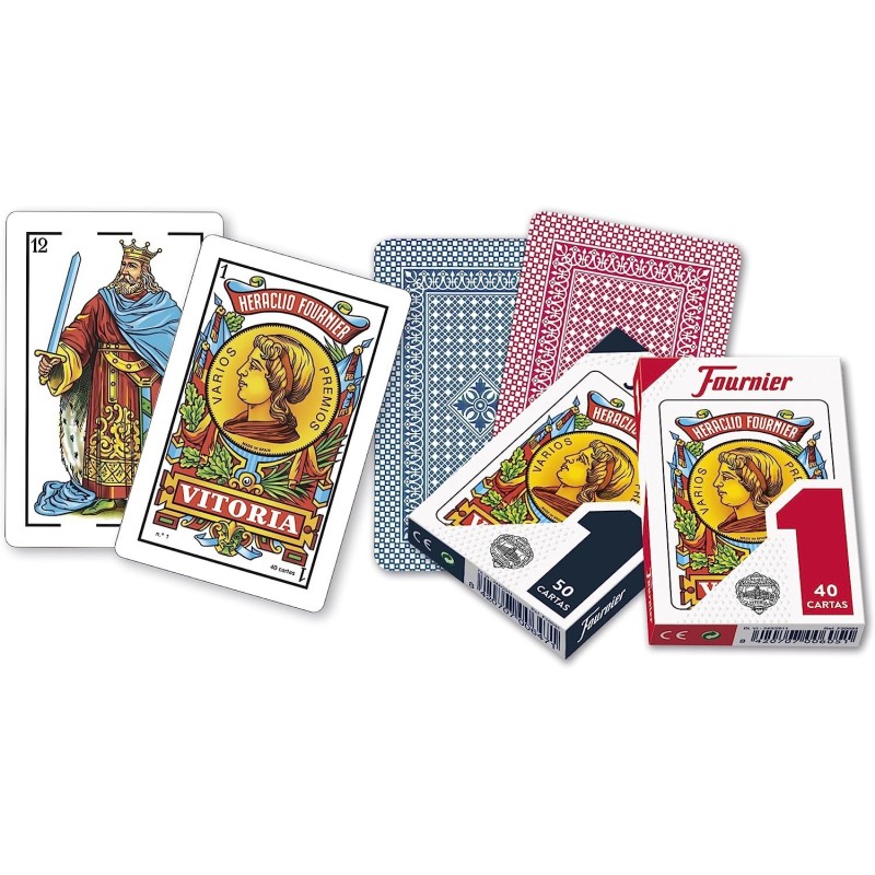 Baraja Española naipe Heraclio Fournier 50 cartas color aleatorio Baraja Española naipe Heraclio Fournier 50 cartas color aleatorio